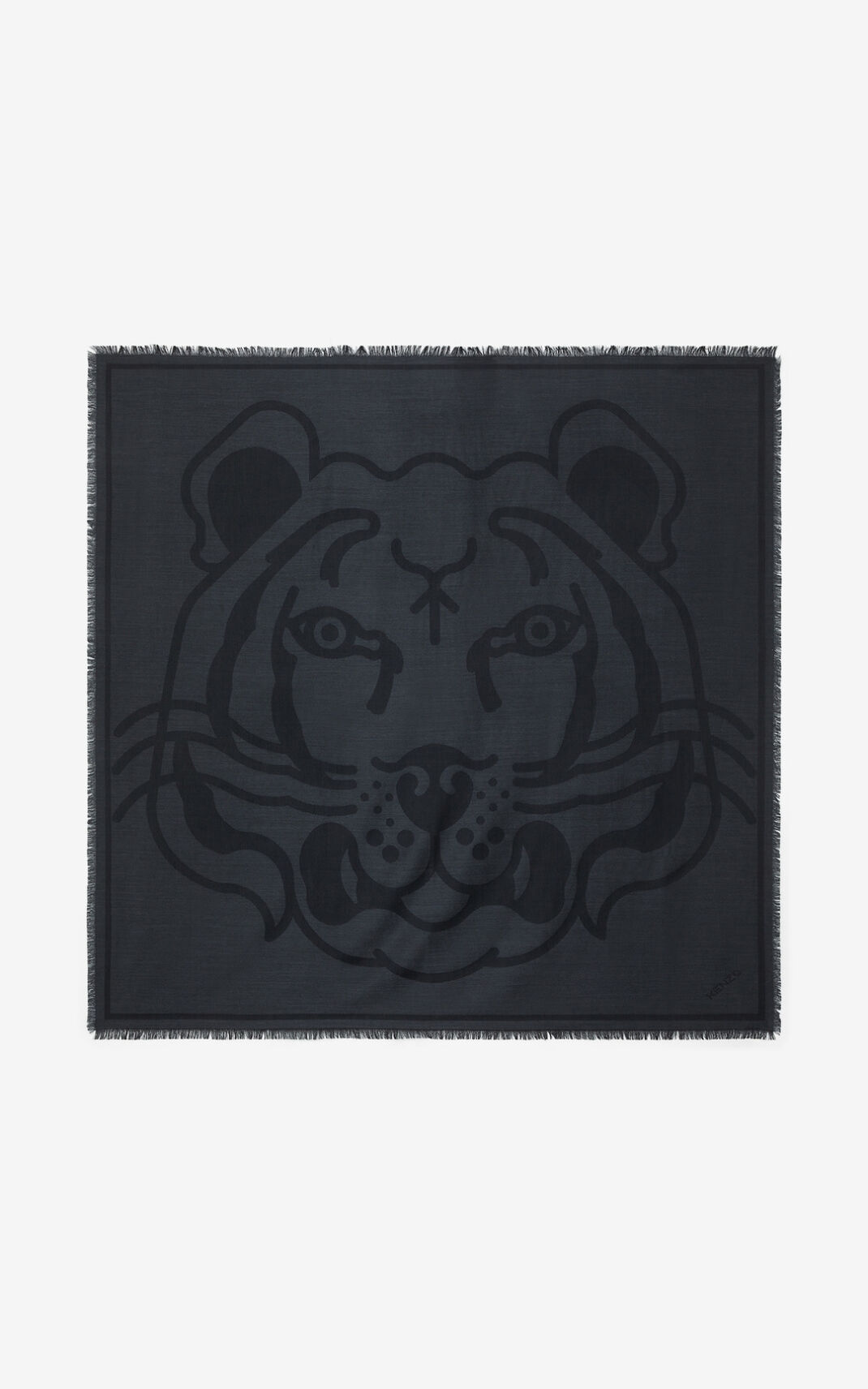 Foulard Kenzo Femme K Tiger wool Grise Foncé NJVUW-6084